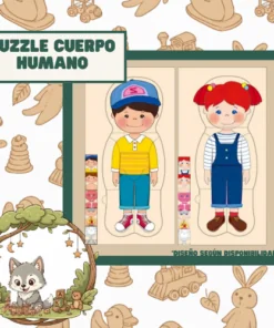 PUZZLE CUERPO HUMANO NIÑO Y NIÑA
