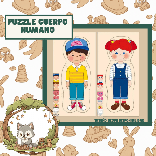 PUZZLE CUERPO HUMANO NIÑO Y NIÑA